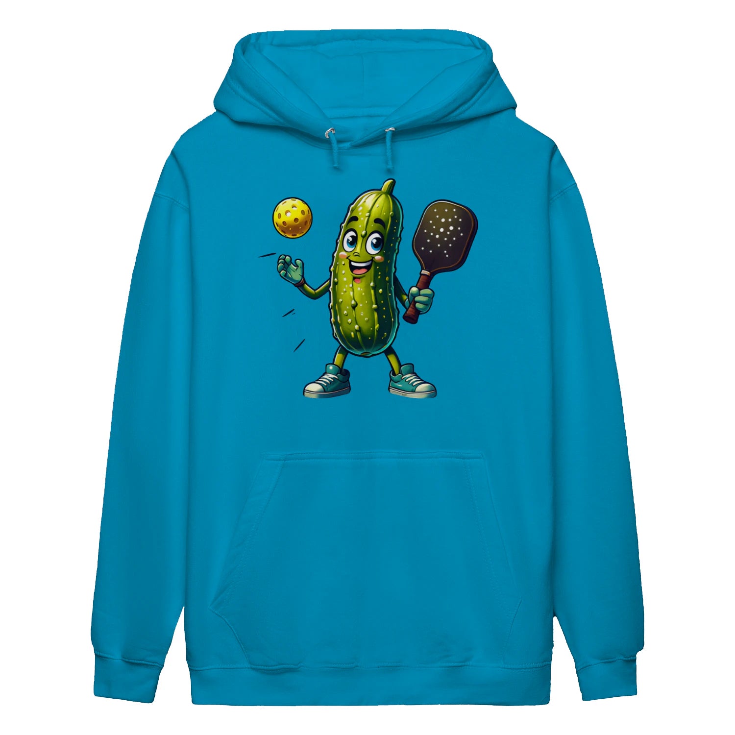 funny pickle pickleball player cartoon Women’s Hoodie – Funny Gift