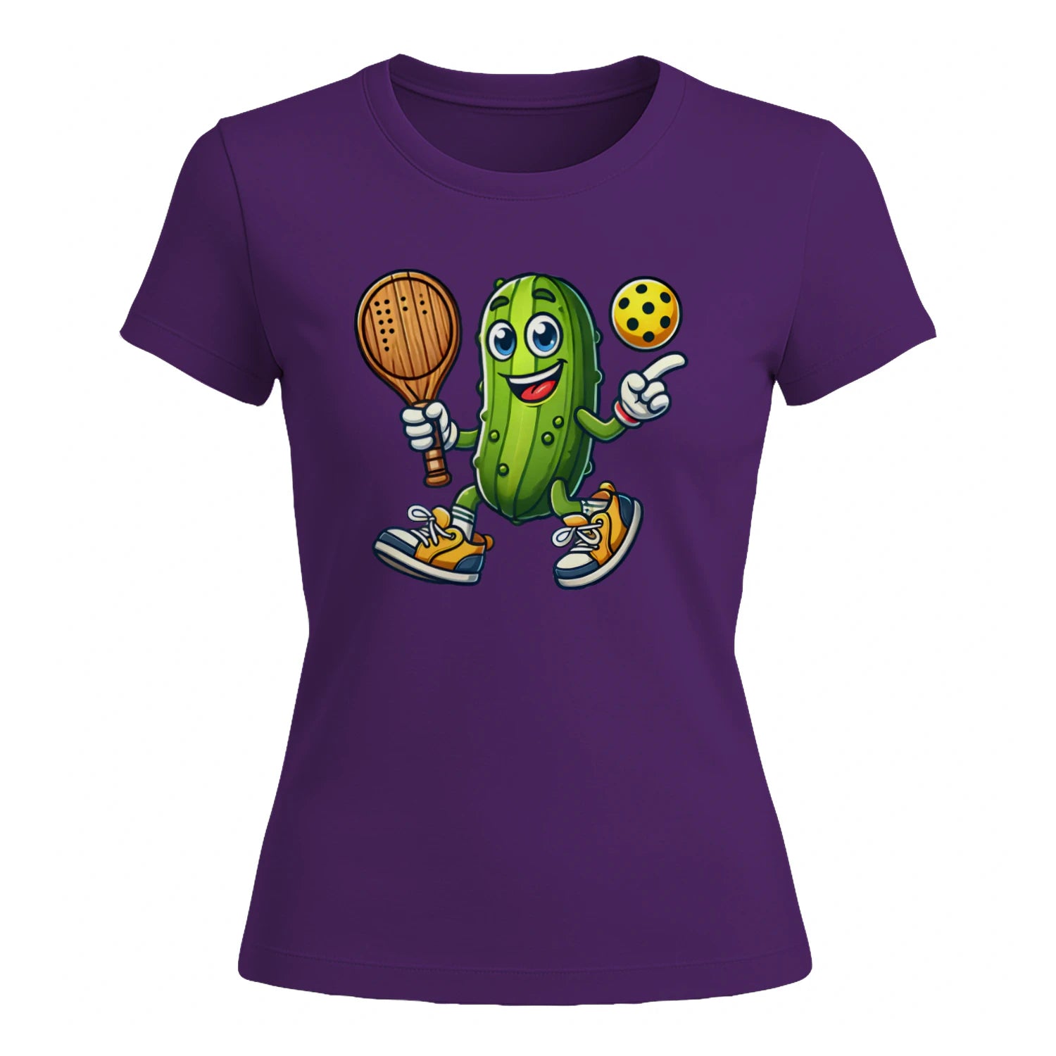 Funny Pickles Playing Pickleball for Women’s T-Shirt – Funny Gift
