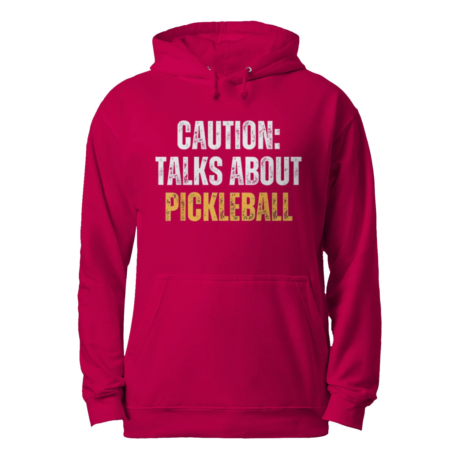 Caution: Talks About Pickleball Men’s Hoodie – Funny Gift