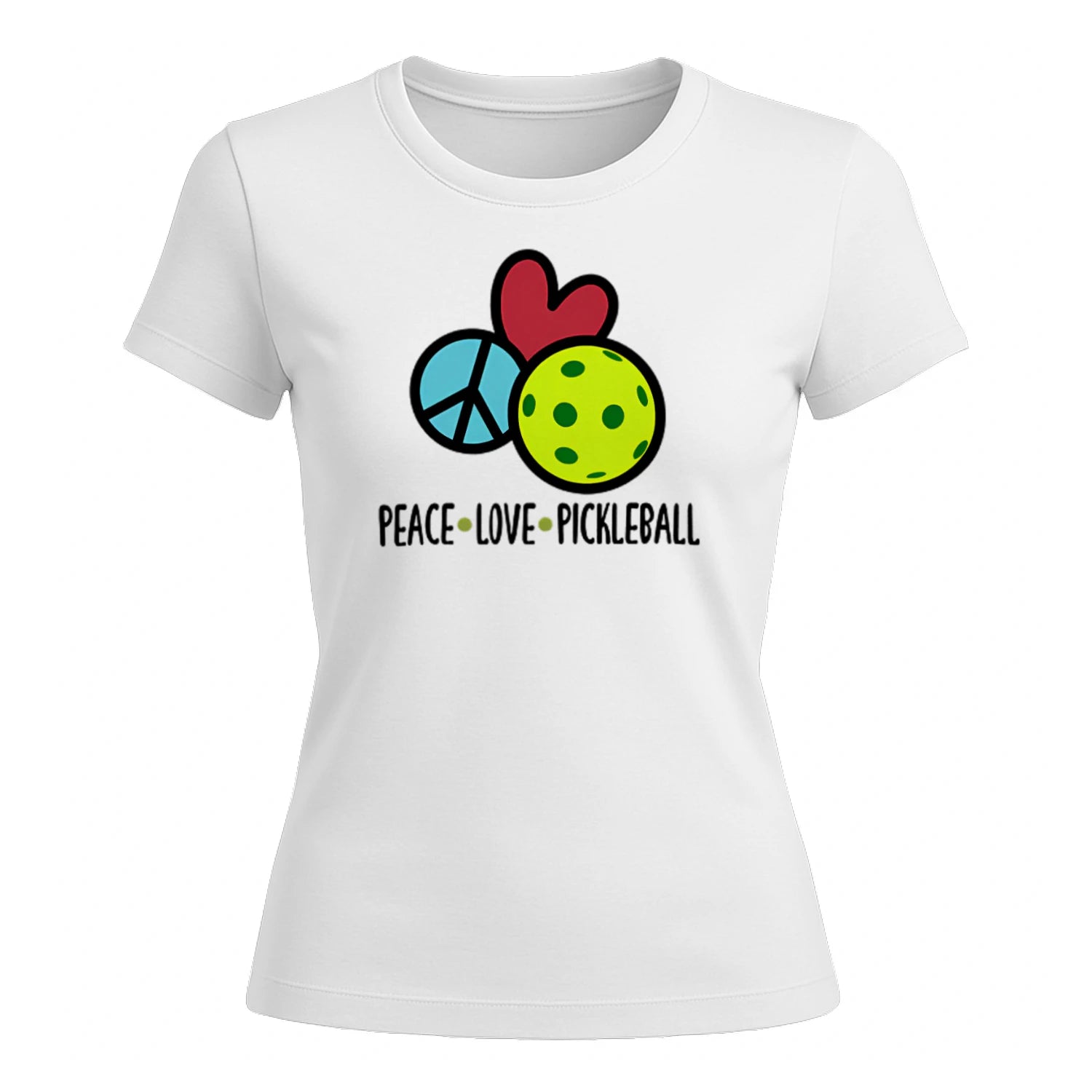Peace Love Pickleball for Women’s T-Shirt – Funny Gift