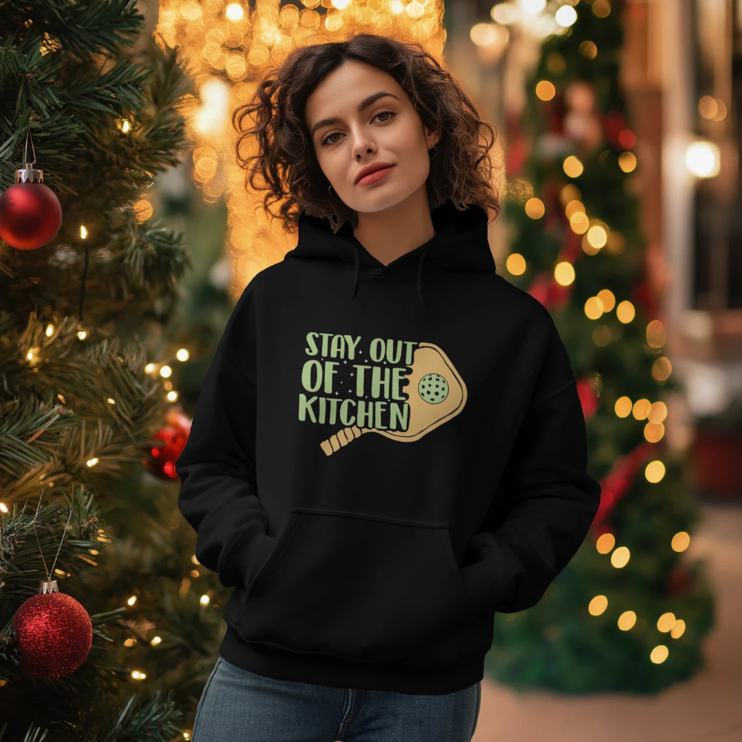 stay out of the kitchen Pickleball Women’s Hoodie – Funny Gift
