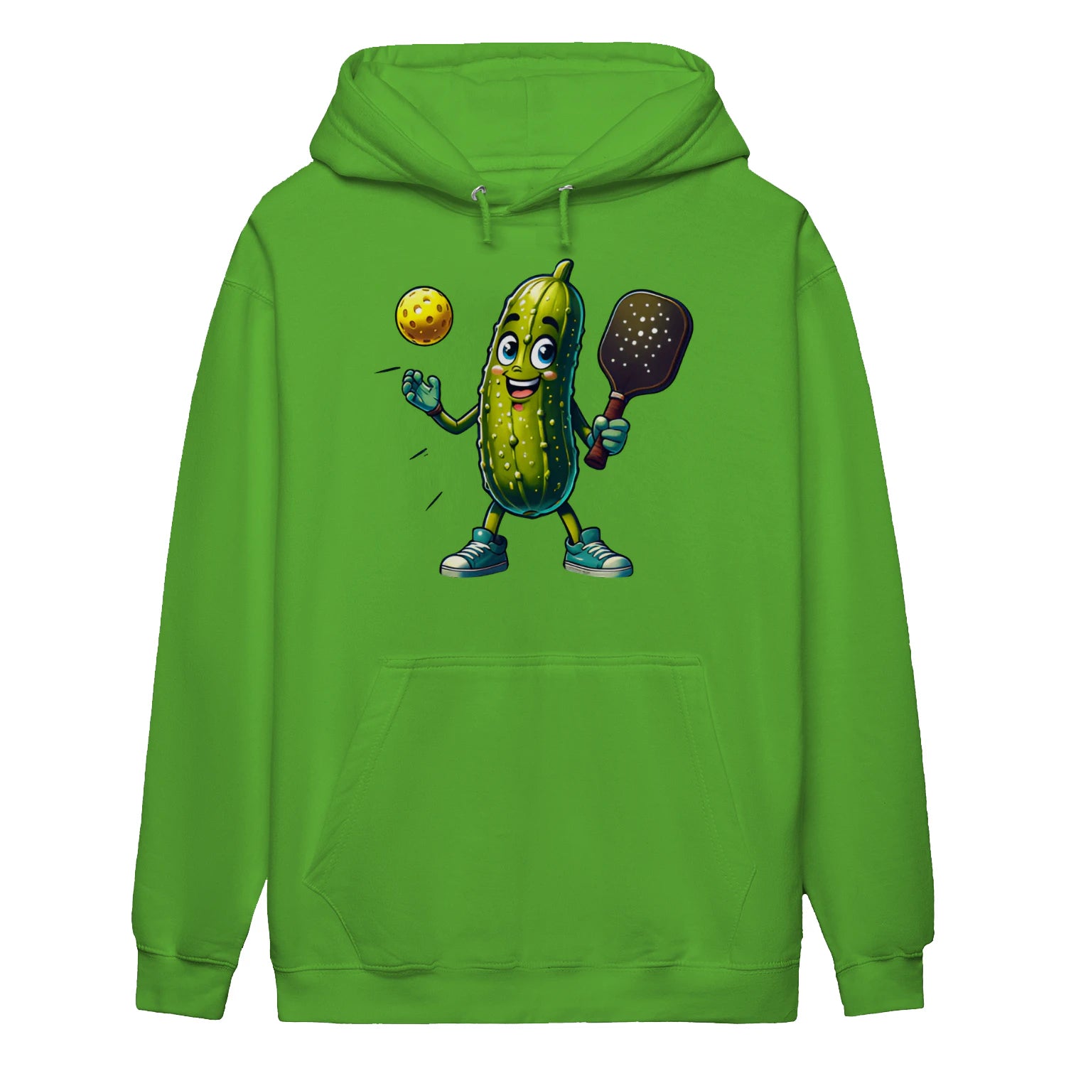 funny pickle pickleball player cartoon Women’s Hoodie – Funny Gift