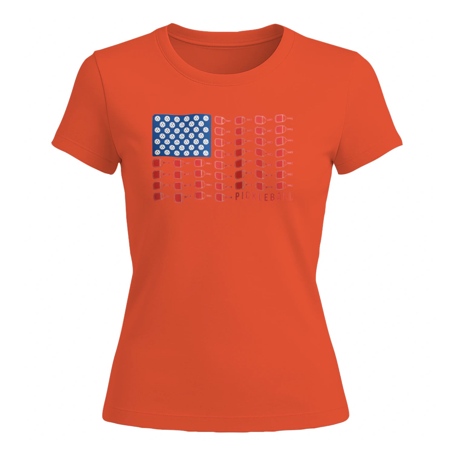 American Flag Pickleball for Women’s T-Shirt – Funny Gift