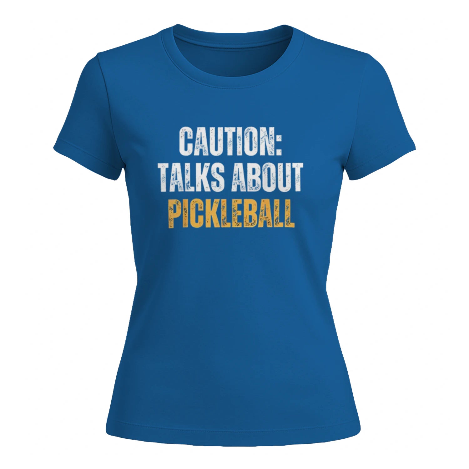Caution: Talks About Pickleball for Women’s T-Shirt – Funny Gift