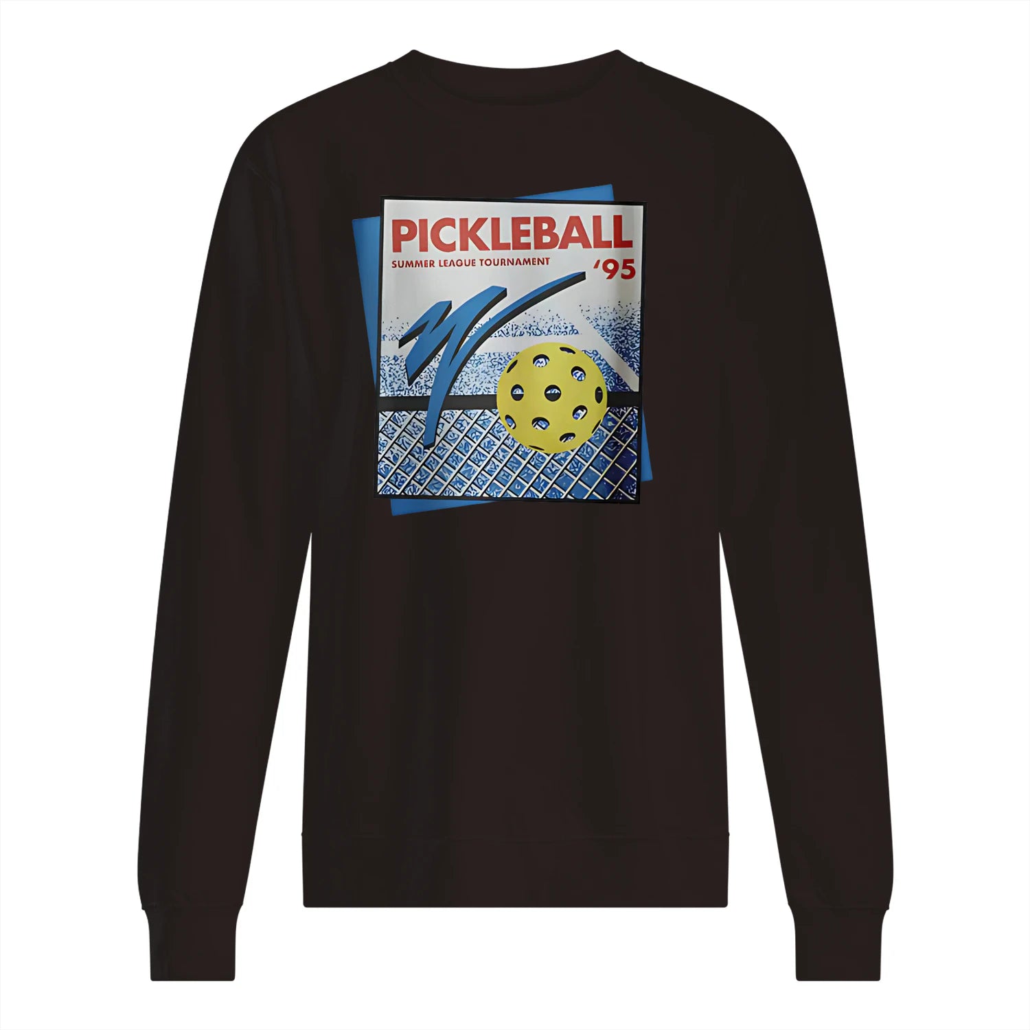 Retro Pickleball Court Men’s Sweatshirt – Funny Gift
