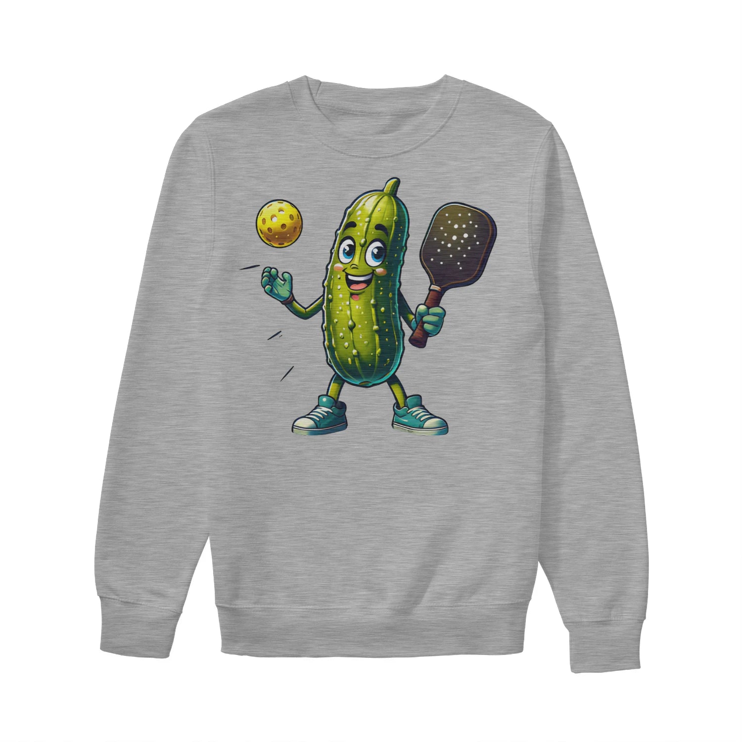 funny pickle pickleball player cartoon Women’s Sweatshirt – Funny Gift