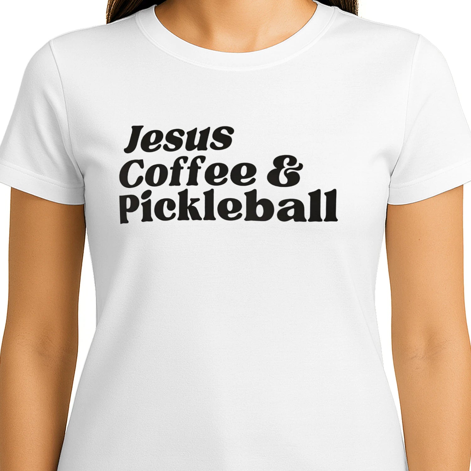Jesus, Coffee & Pickleball for Women’s T-Shirt – Funny Gift