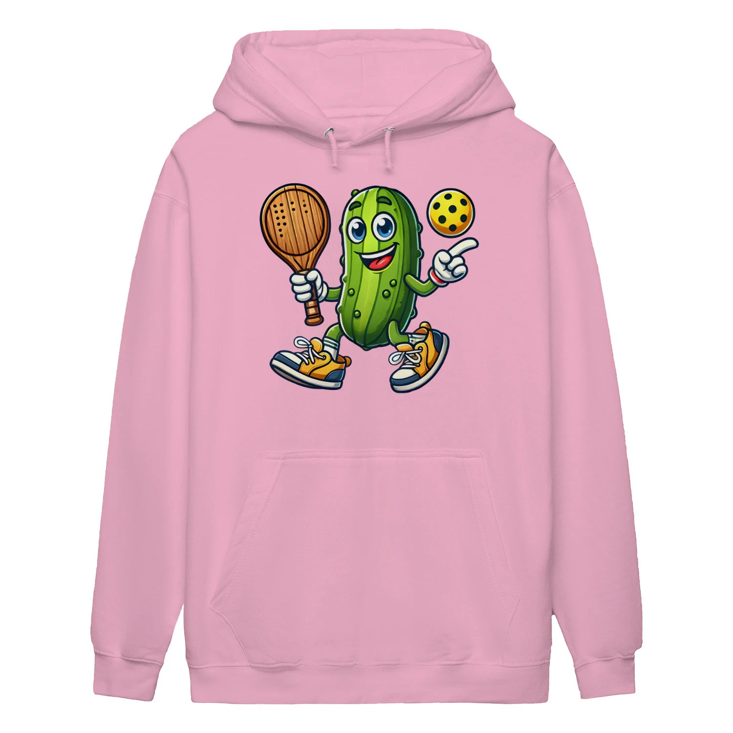 funny pickle pickleball player cartoon Women’s Hoodie – Funny Gift