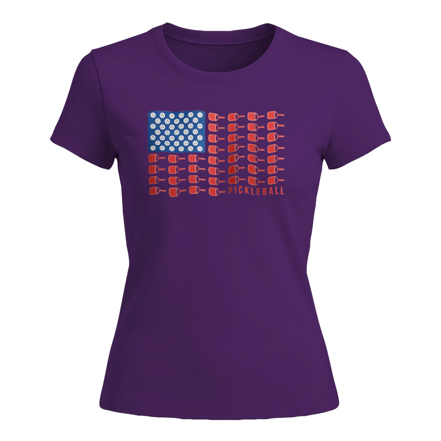 American Flag Pickleball for Women’s T-Shirt – Funny Gift