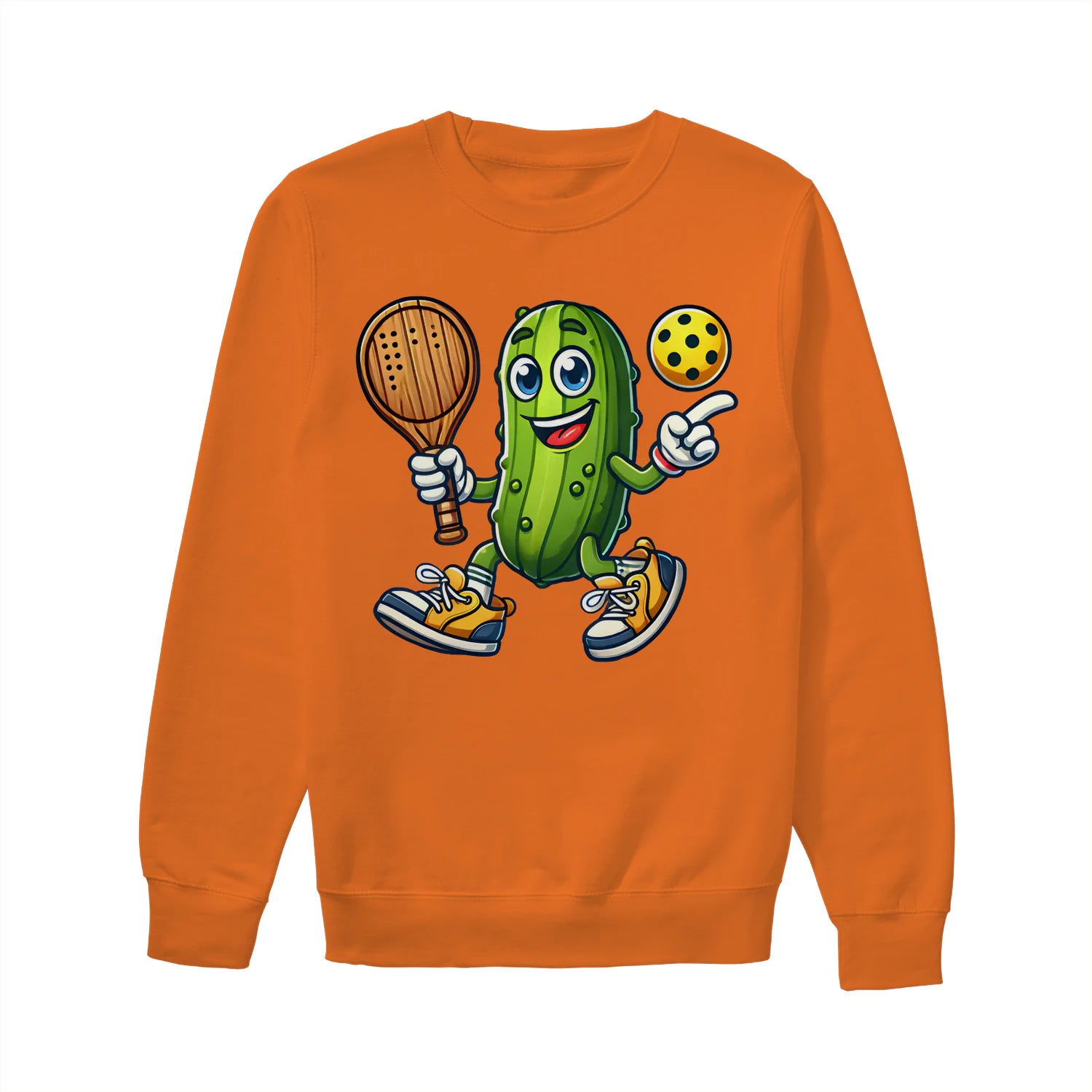 funny pickle pickleball player cartoon classic Women’s Sweatshirt – Funny Gift