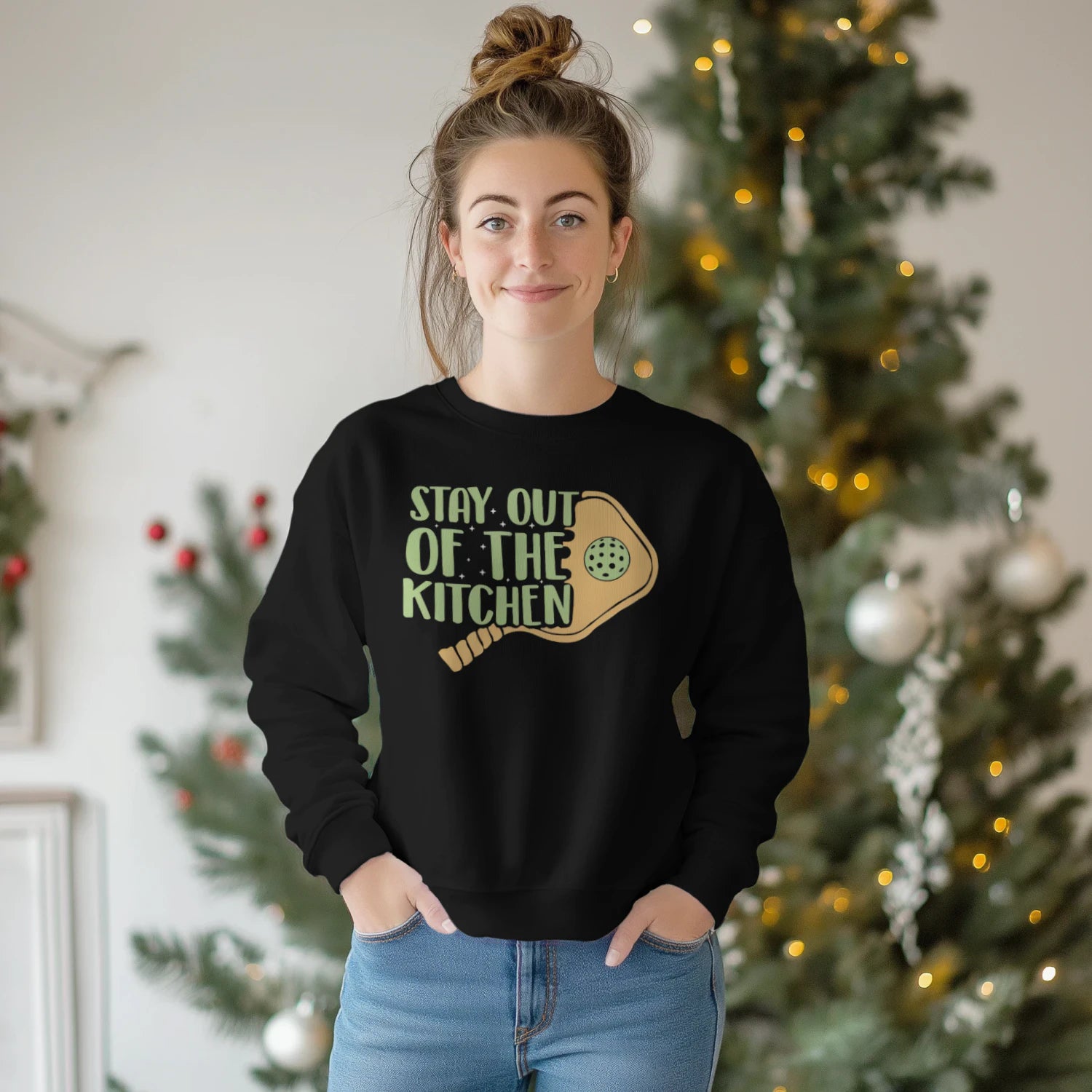stay out of the kitchen Pickleball Women’s Sweatshirt – Funny Gift