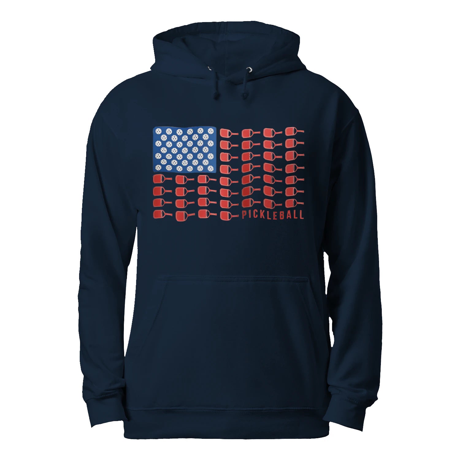 American Flag Pickleball Men’s Hoodie – Funny Gift