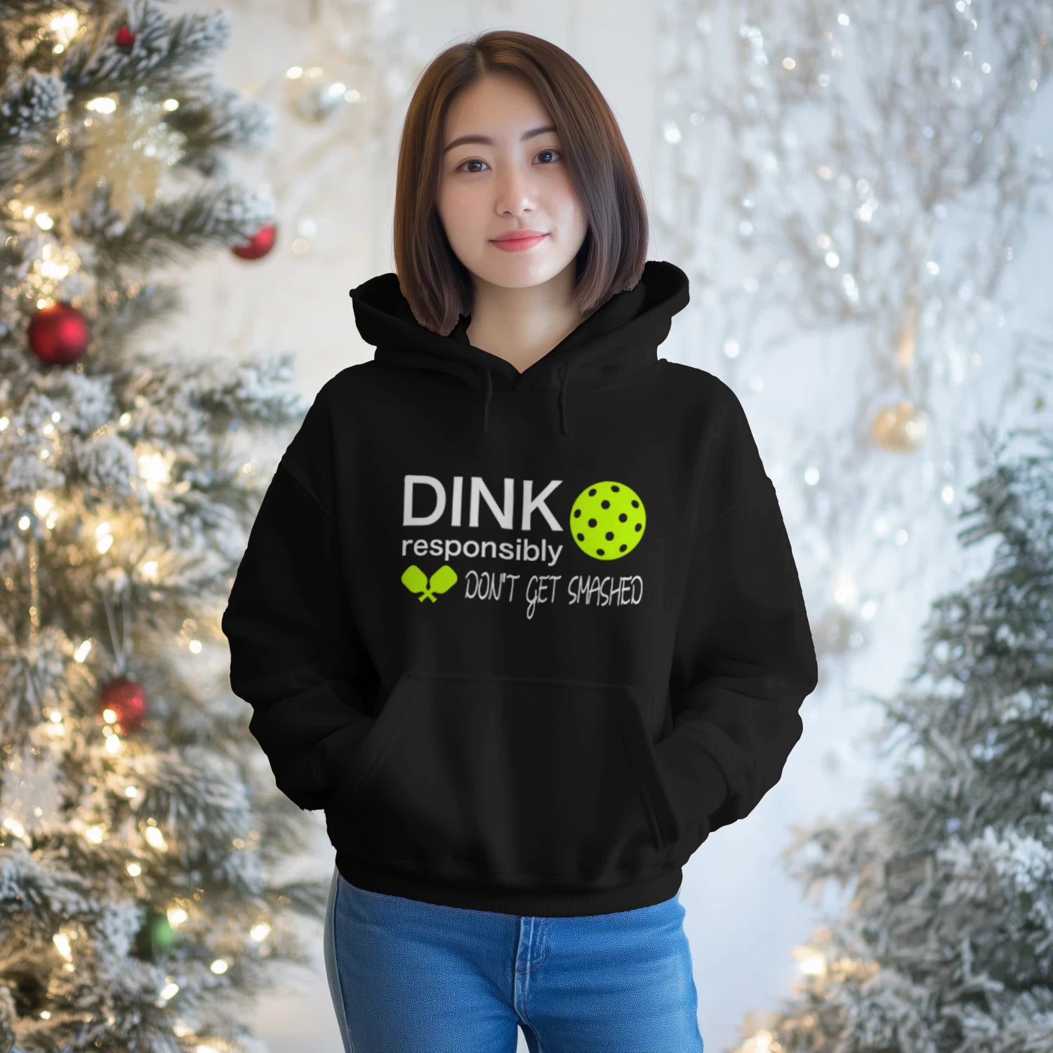 dink responsibly myb Pickleball Women’s Hoodie – Funny Gift