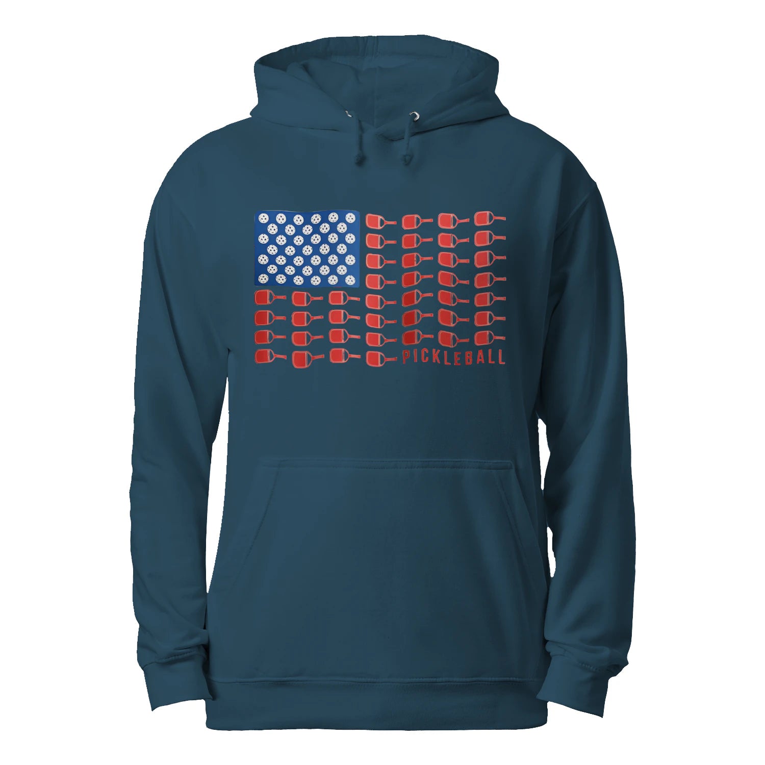 American Flag Pickleball Men’s Hoodie – Funny Gift