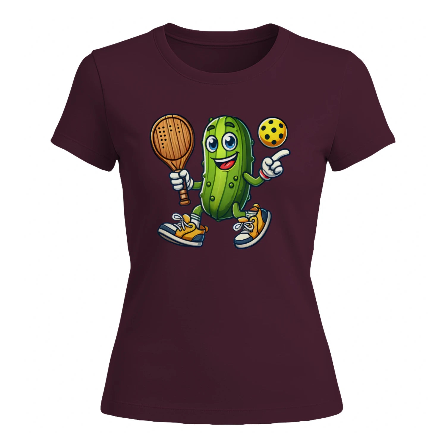 Funny Pickles Playing Pickleball for Women’s T-Shirt – Funny Gift