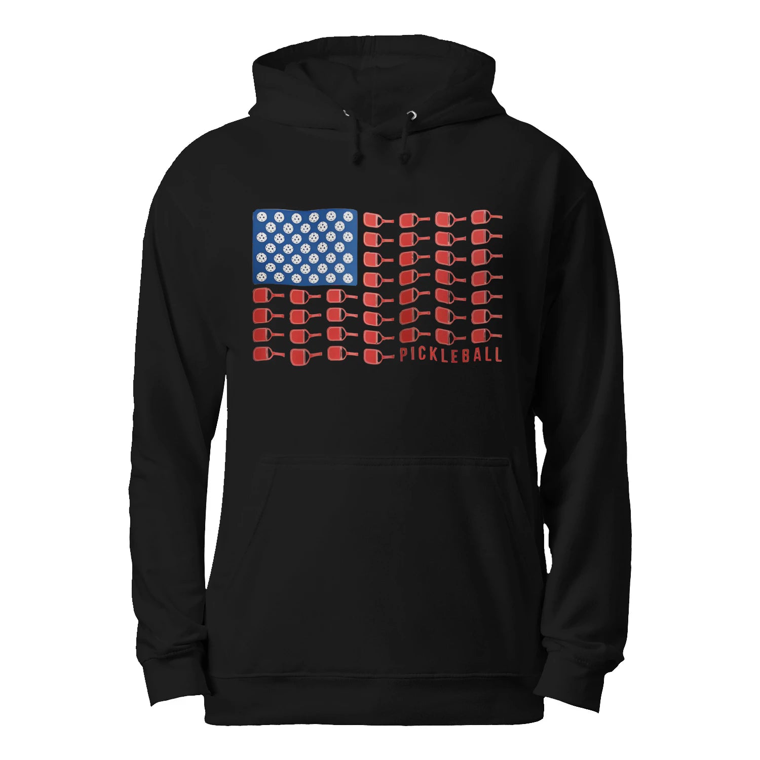 American Flag Pickleball Men’s Hoodie – Funny Gift