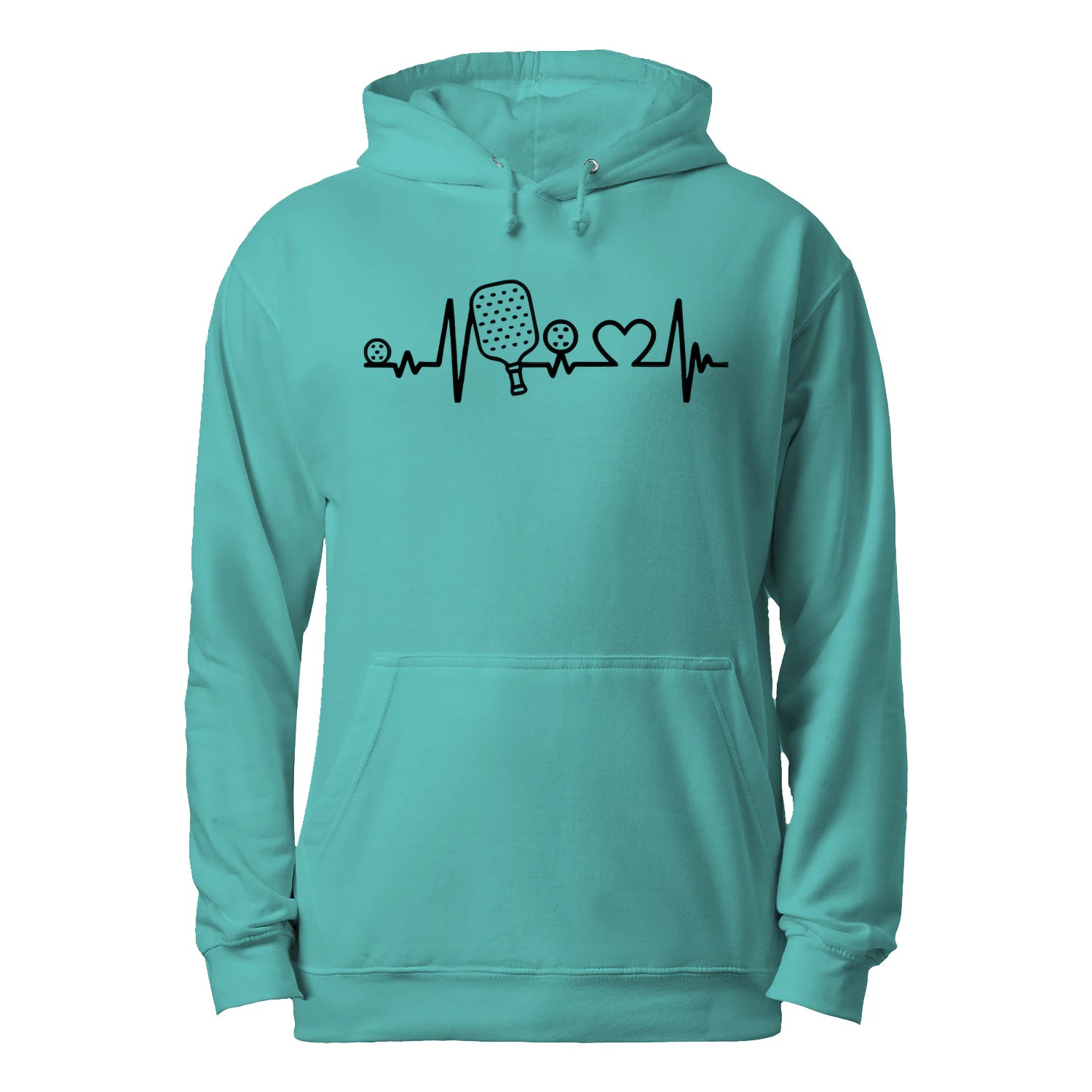 Pickleball Heartbeat Men’s Hoodie – Funny Gift