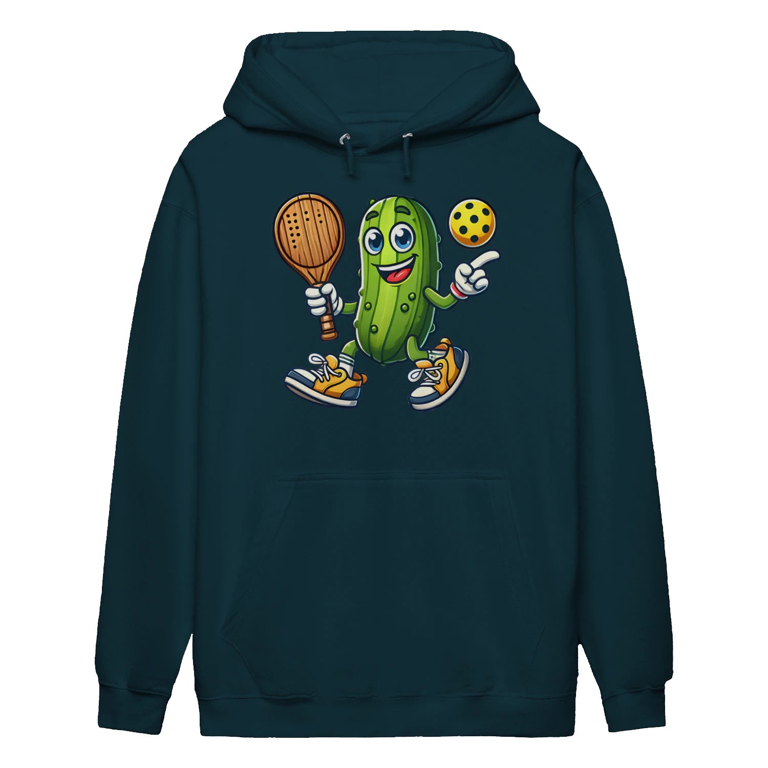 funny pickle pickleball player cartoon Women’s Hoodie – Funny Gift