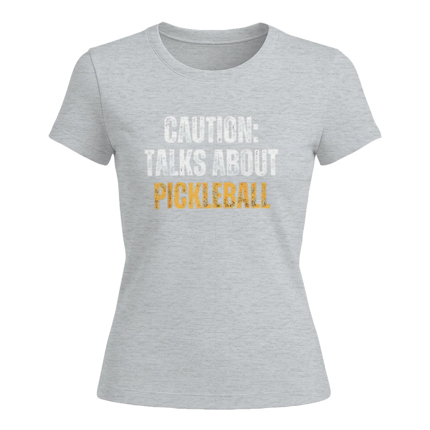 Caution: Talks About Pickleball for Women’s T-Shirt – Funny Gift