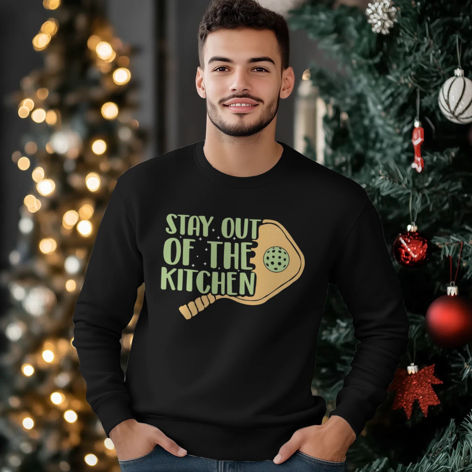 Stay Out of the Kitchen Pickleball Men’s Sweatshirt – Funny Gift