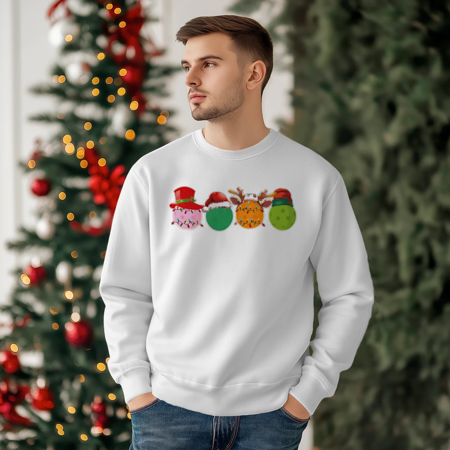 Peace Love Pickleball Men’s Sweatshirt – Funny Gift