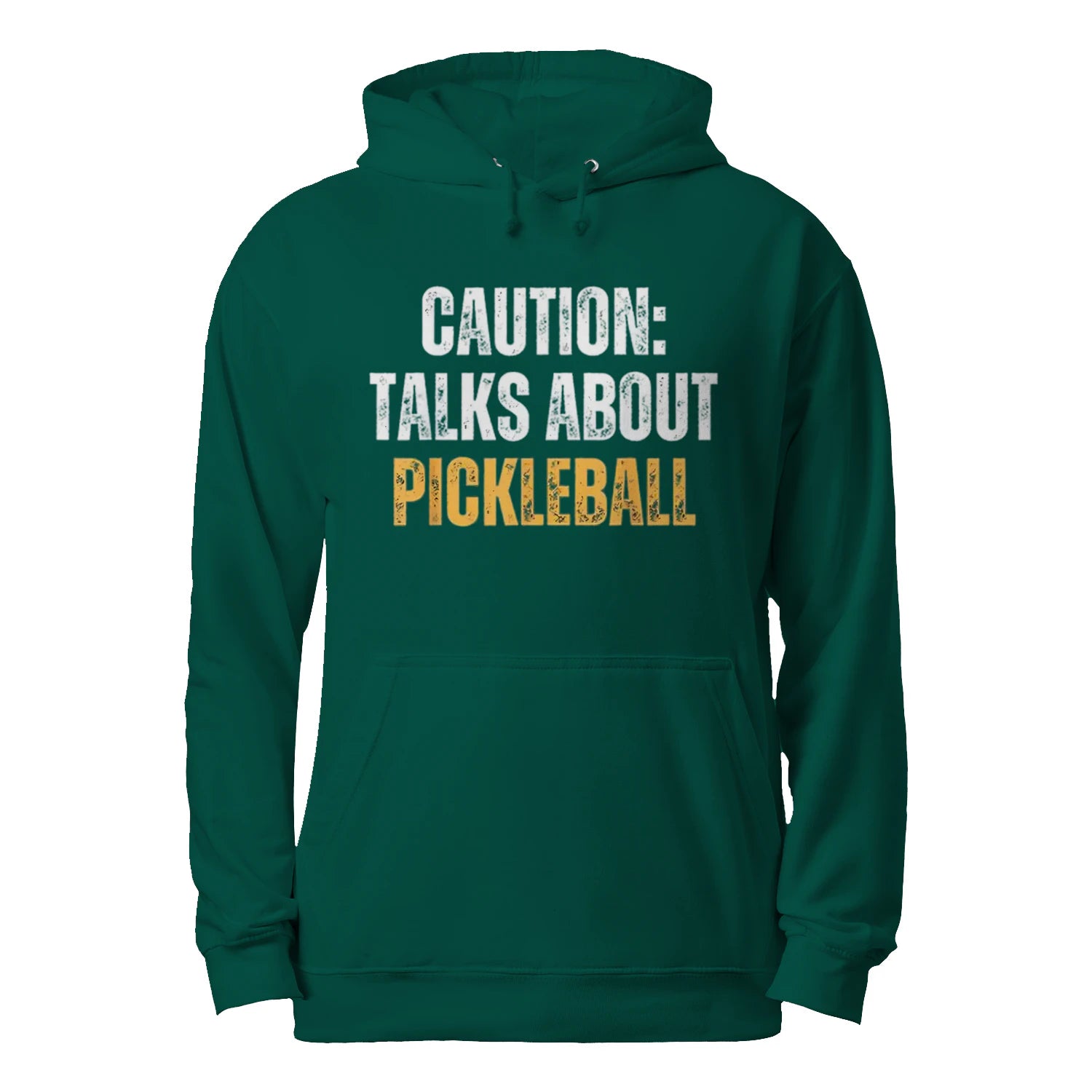Caution: Talks About Pickleball Men’s Hoodie – Funny Gift