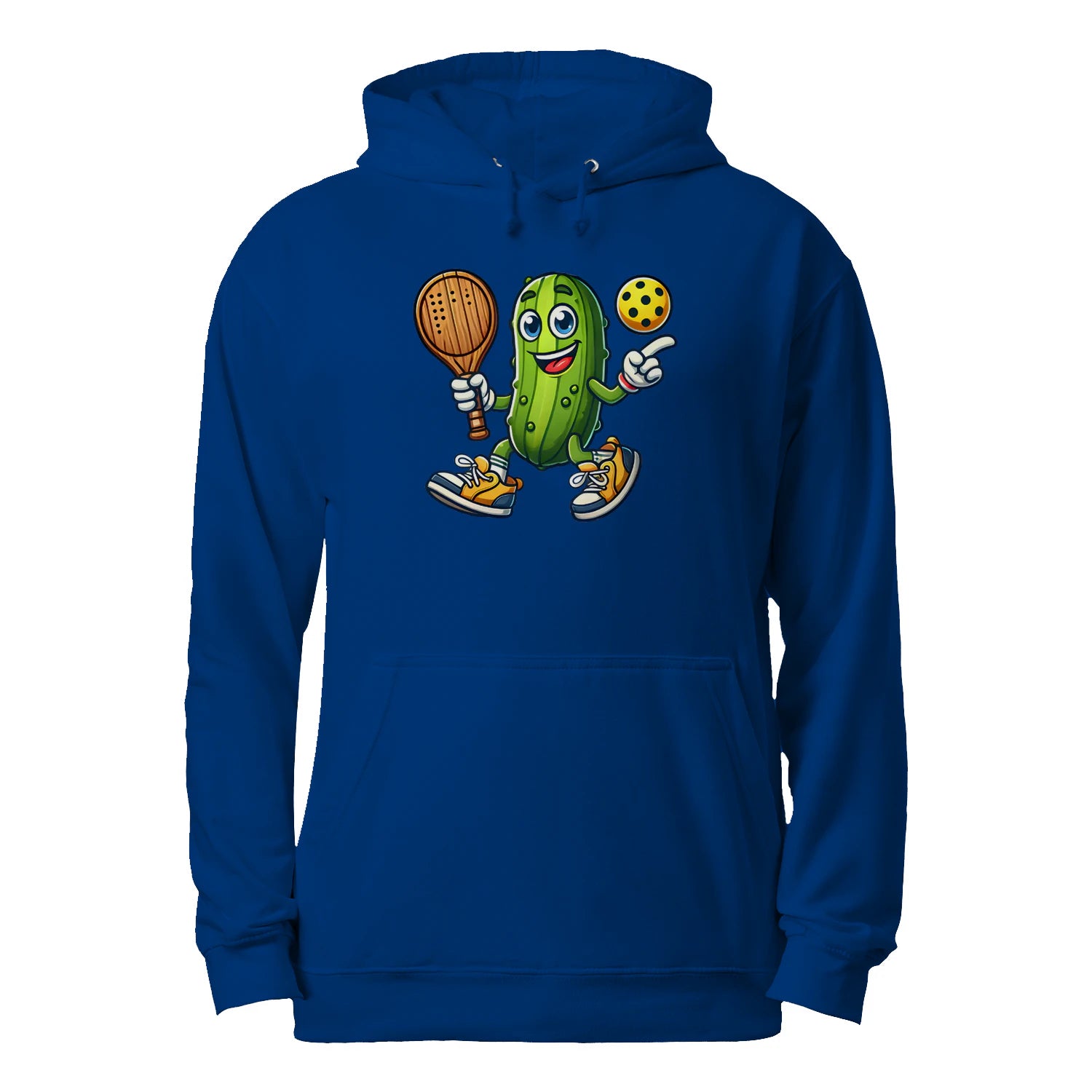 Funny Pickle Pickleball Player Cartoon Men’s Hoodie – Funny Gift