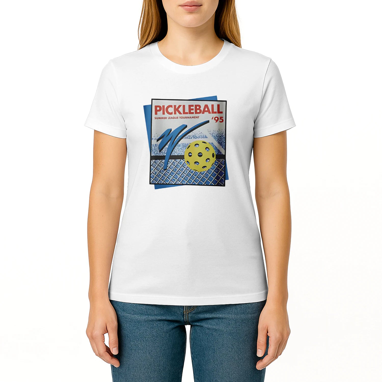 Retro Pickleball Court for Women’s T-Shirt – Funny Gift