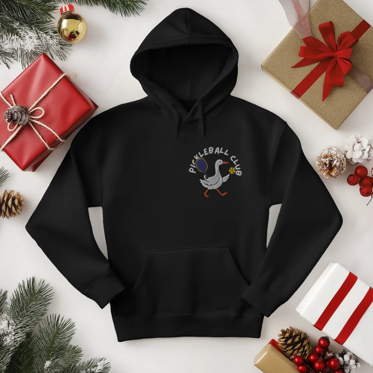 Pickleball Penguin Men’s Hoodie – Funny Gift