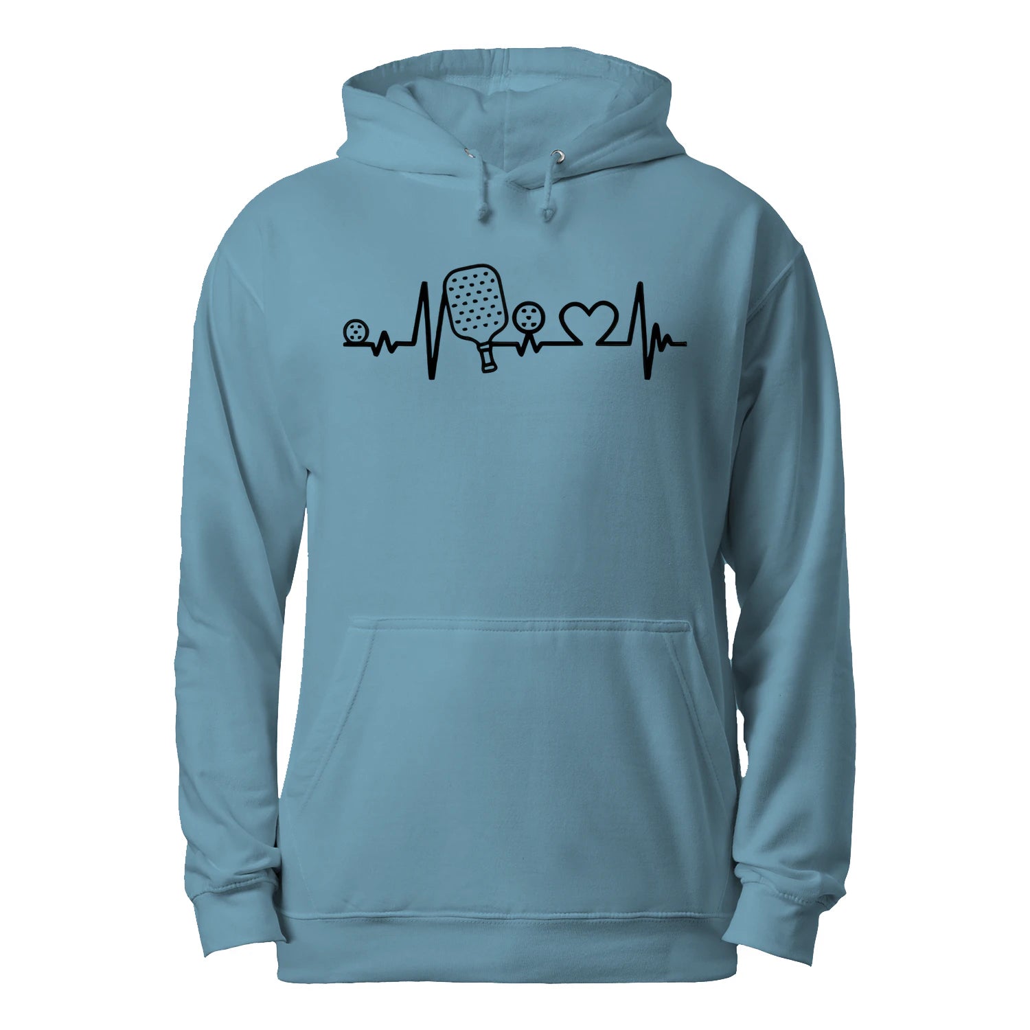 Pickleball Heartbeat Men’s Hoodie – Funny Gift
