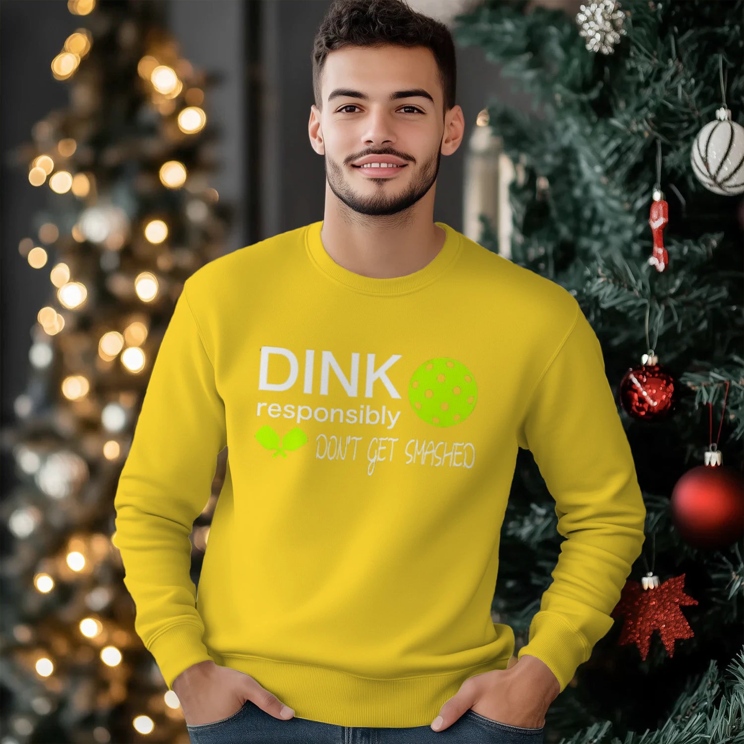 Dink Responsibly Pickleball Men’s Sweatshirt – Funny Gift