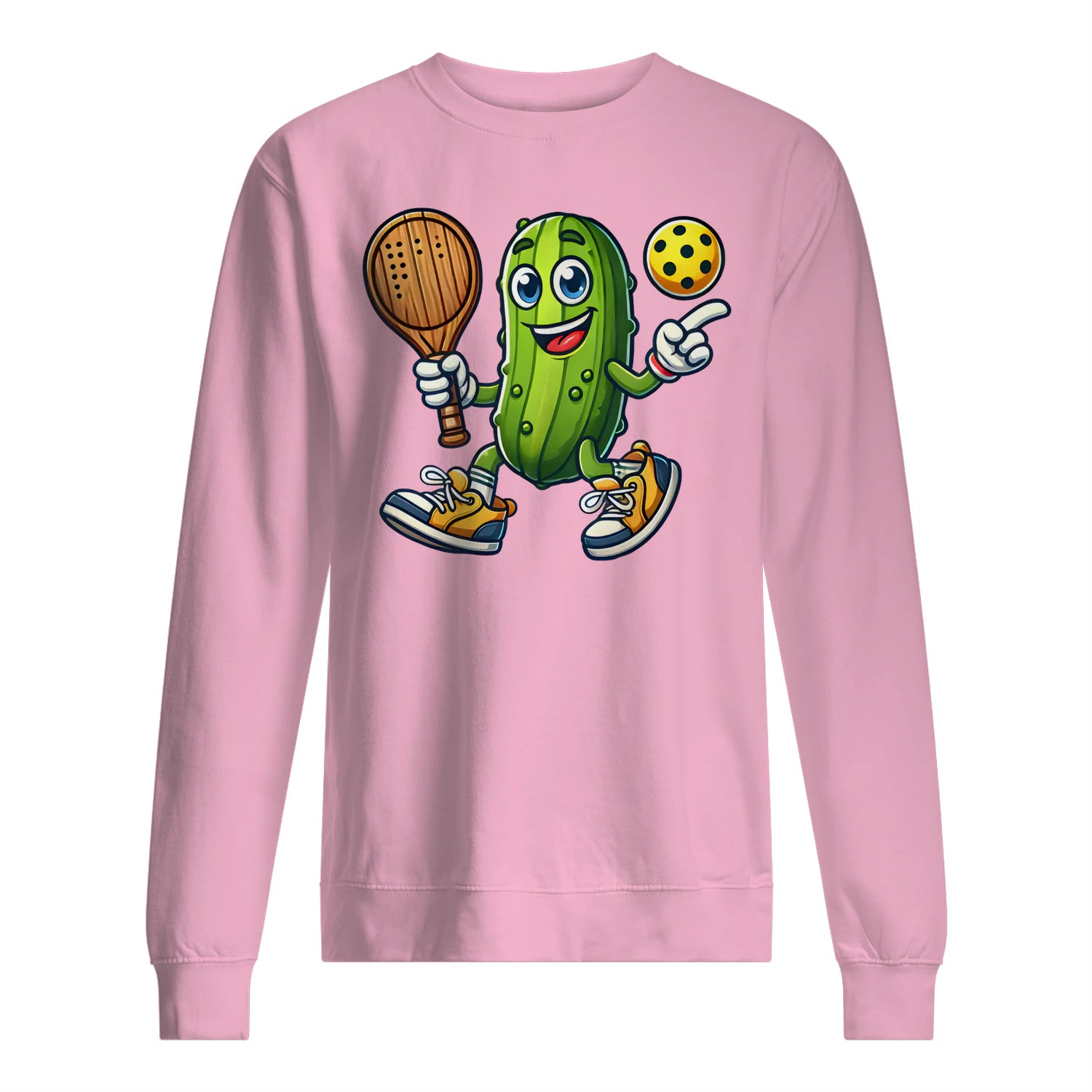 Funny Pickle Pickleball Player Cartoon Classic Men’s Sweatshirt – Funny Gift