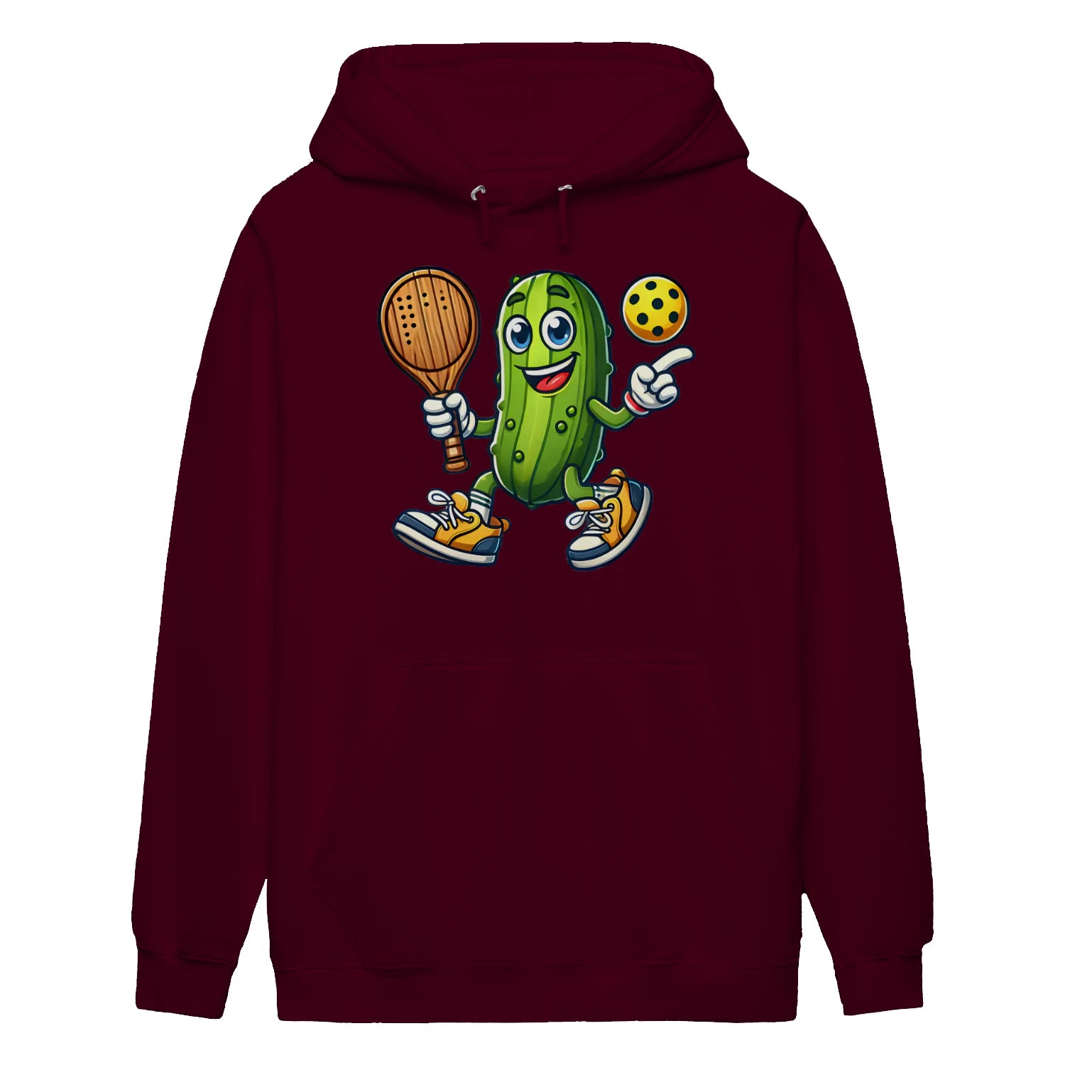funny pickle pickleball player cartoon Women’s Hoodie – Funny Gift