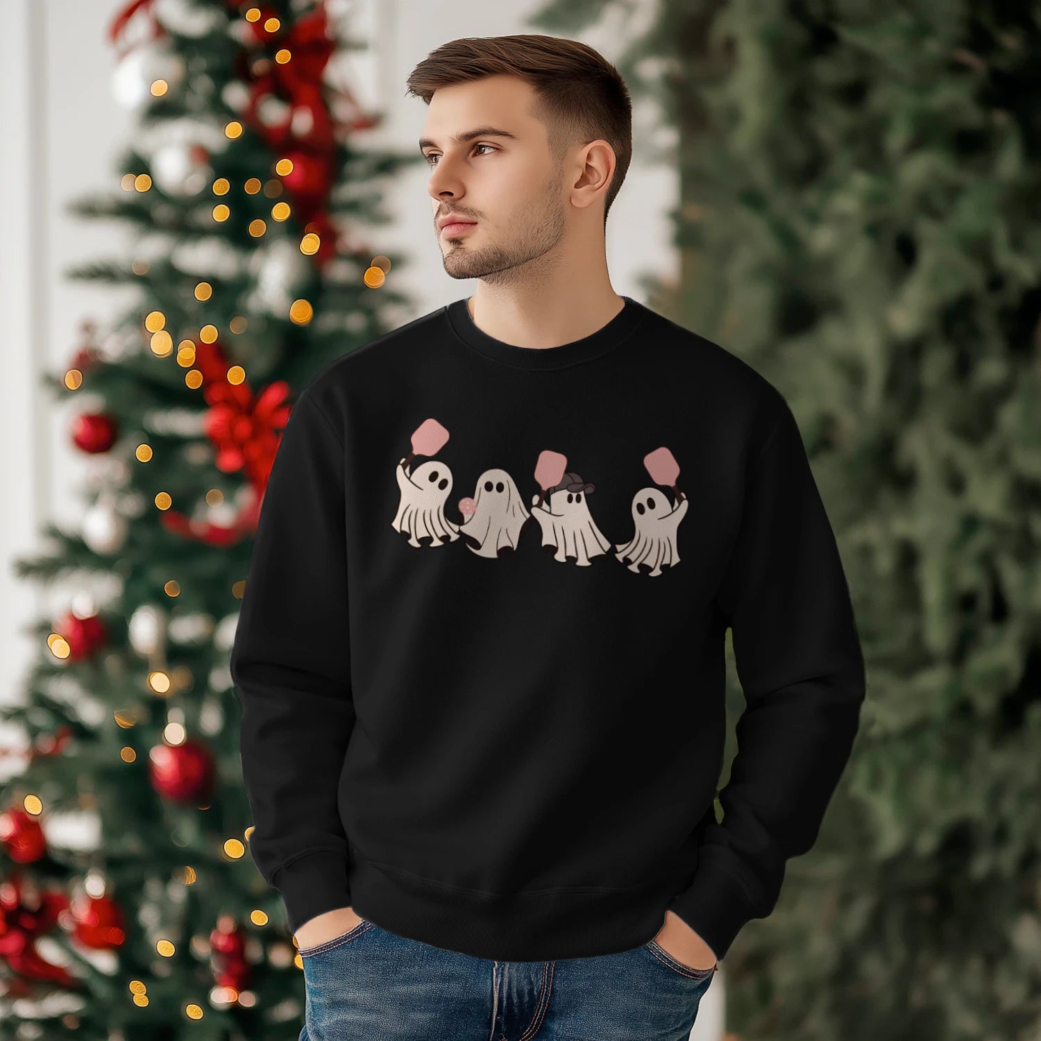 Cute Pickleball Characters Men’s Sweatshirt – Funny Gift