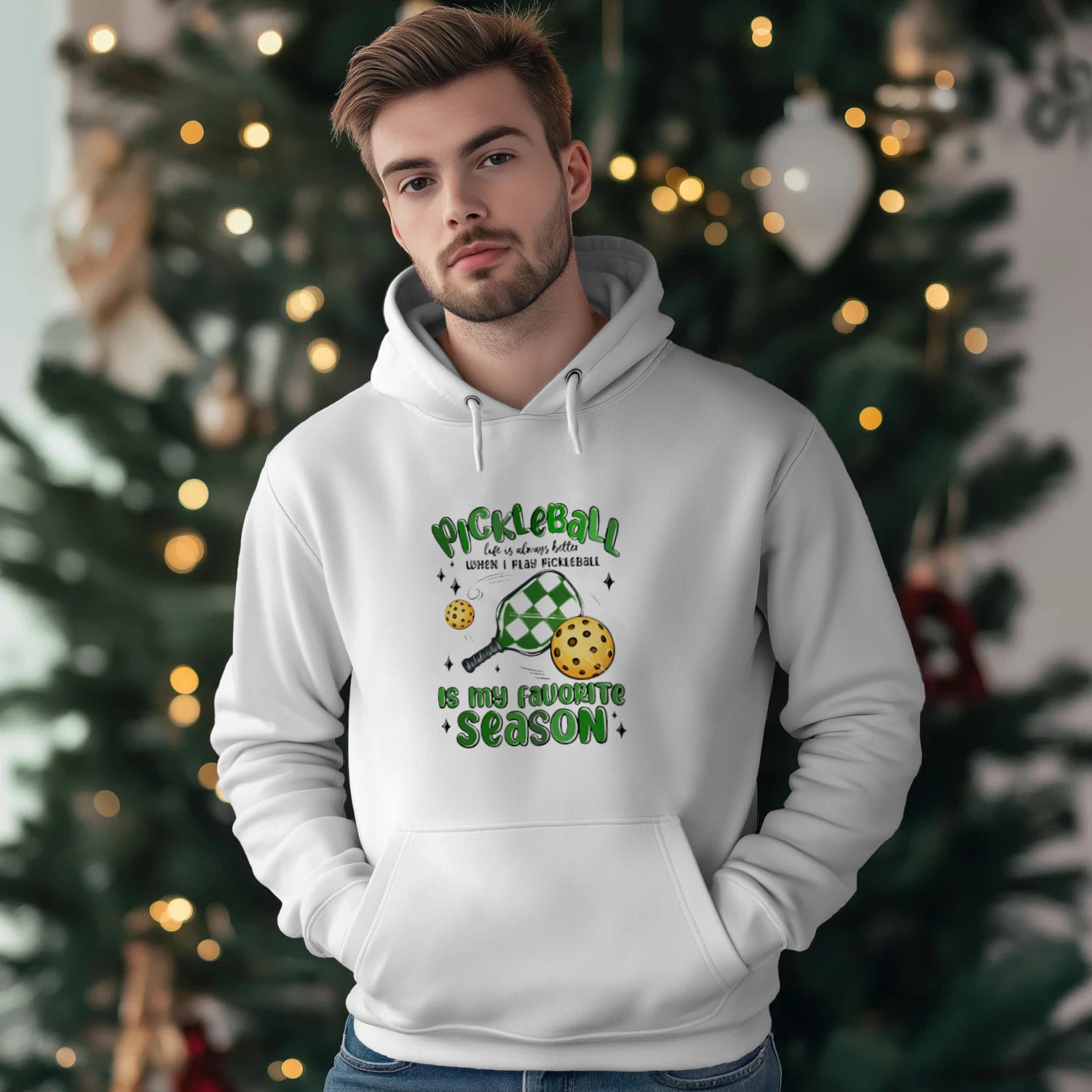 Pickleball Is My Favorite Season Men’s Hoodie – Funny Gift