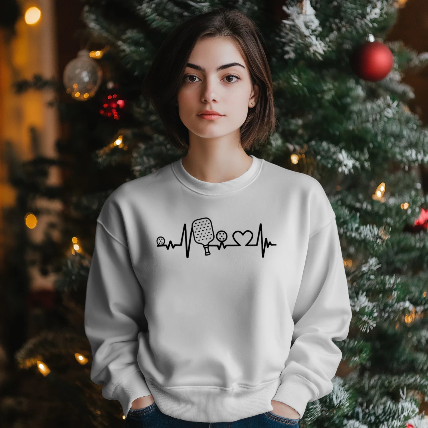pickleball heartbeat Women’s Sweatshirt – Funny Gift