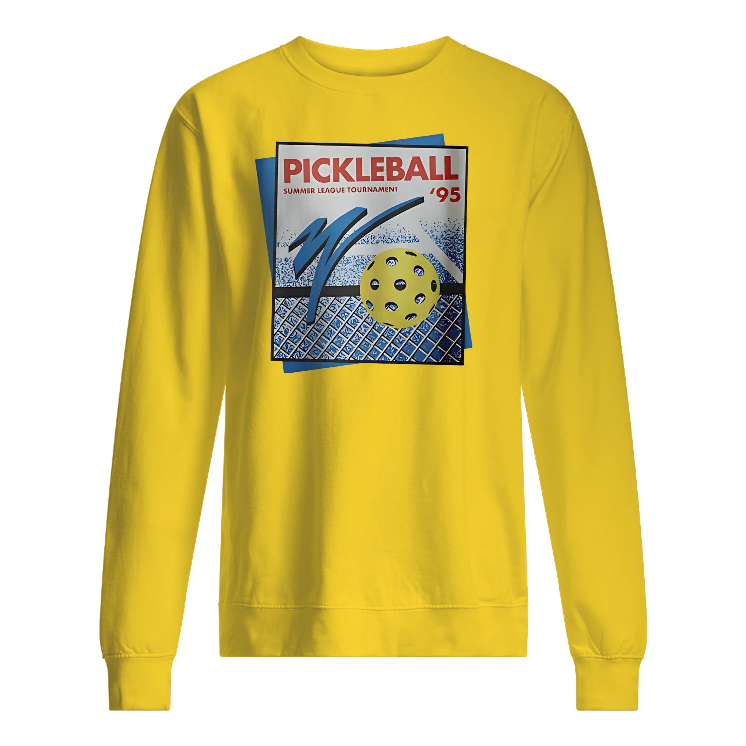 Retro Pickleball Court Men’s Sweatshirt – Funny Gift