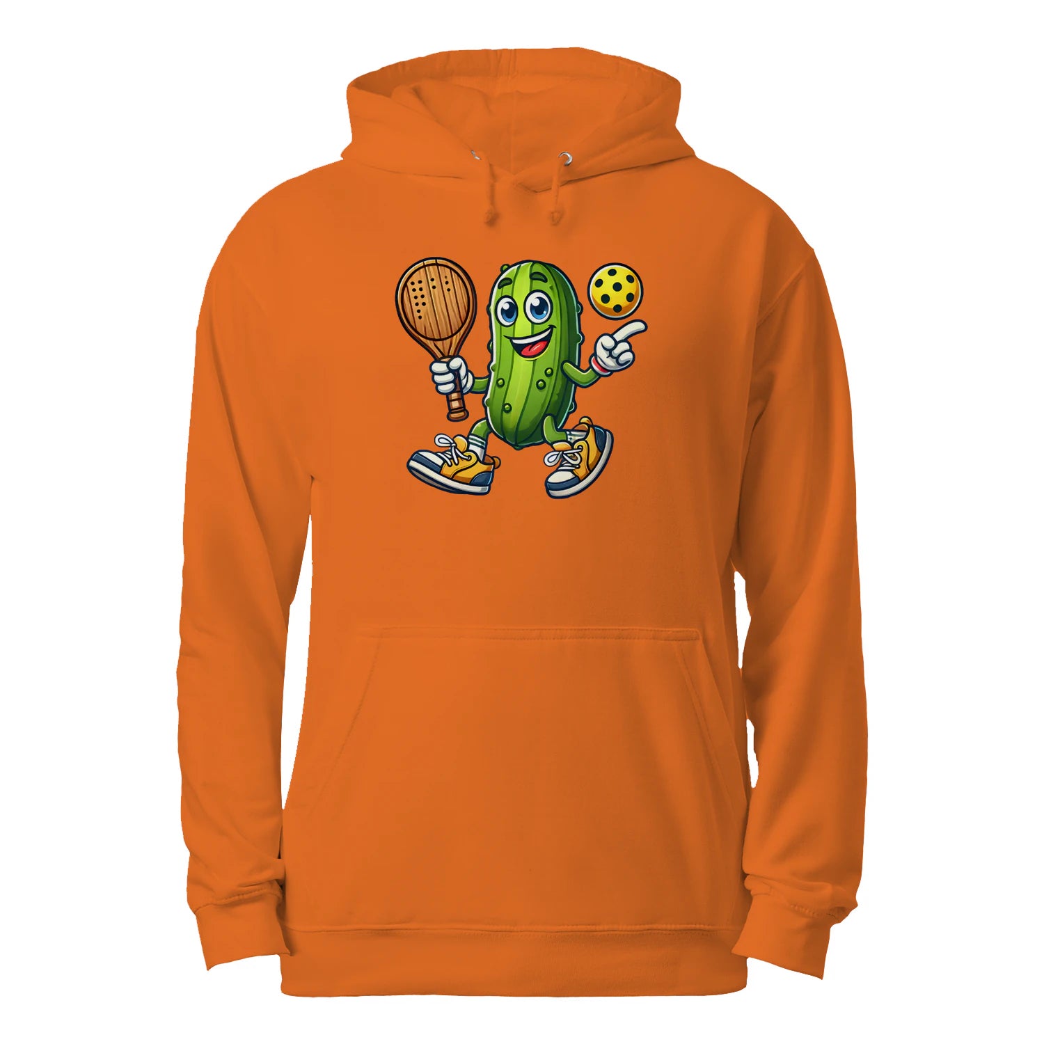 Funny Pickle Pickleball Player Cartoon Men’s Hoodie – Funny Gift