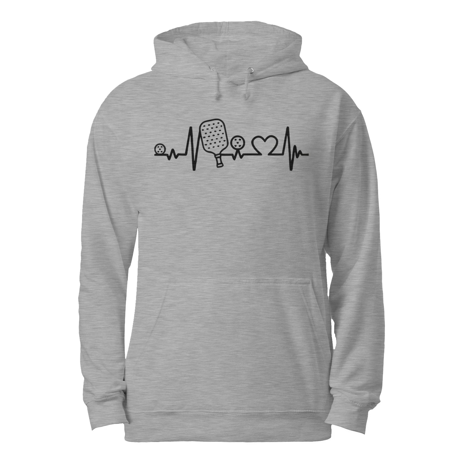 Pickleball Heartbeat Men’s Hoodie – Funny Gift
