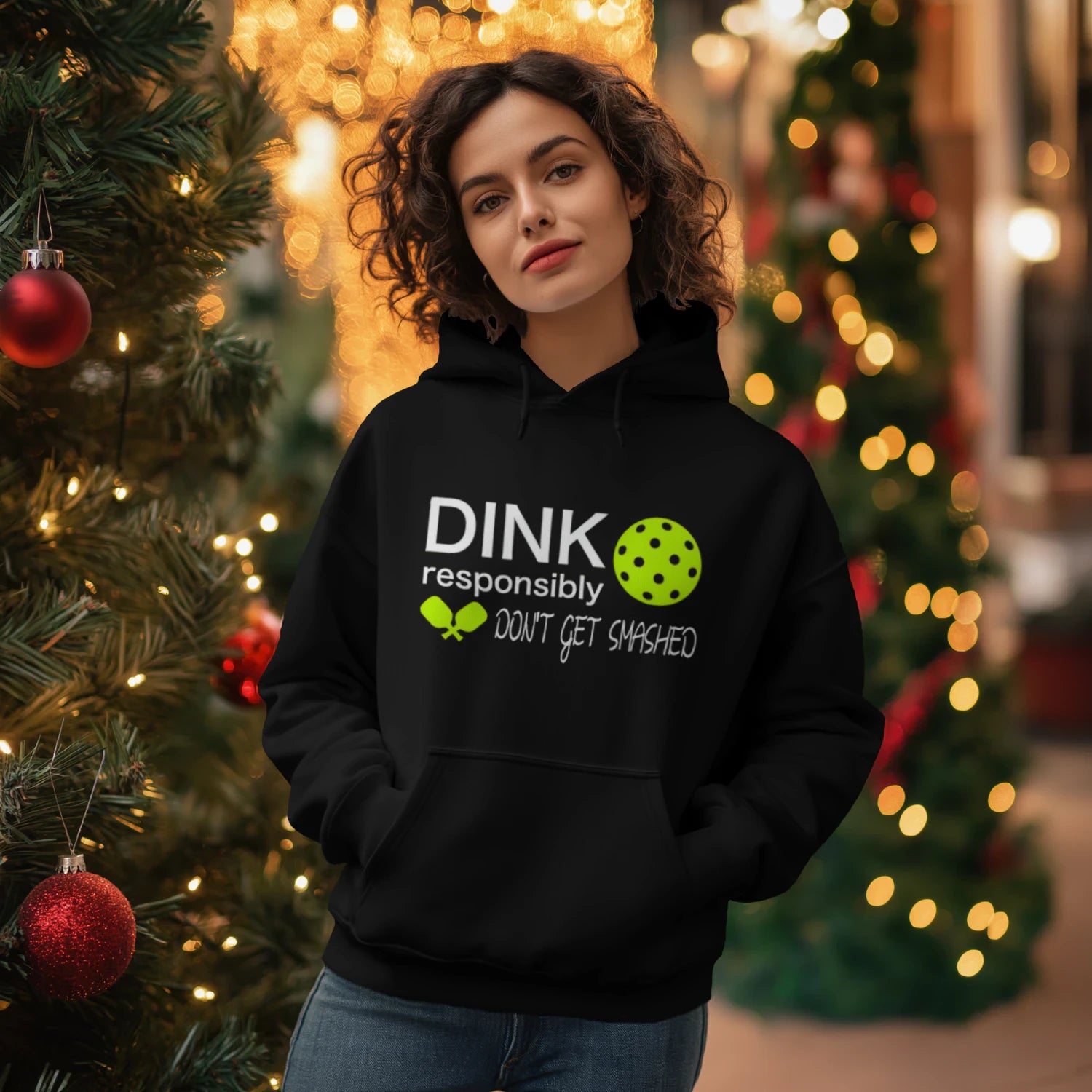 dink responsibly myb Pickleball Women’s Hoodie – Funny Gift