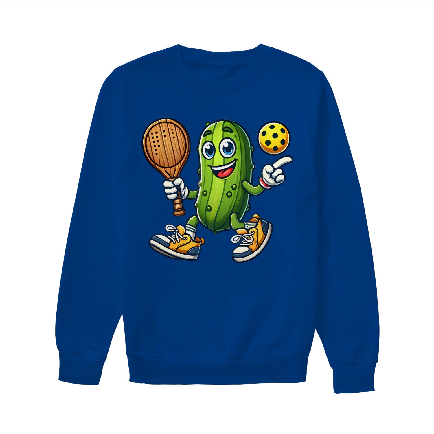 funny pickle pickleball player cartoon classic Women’s Sweatshirt – Funny Gift