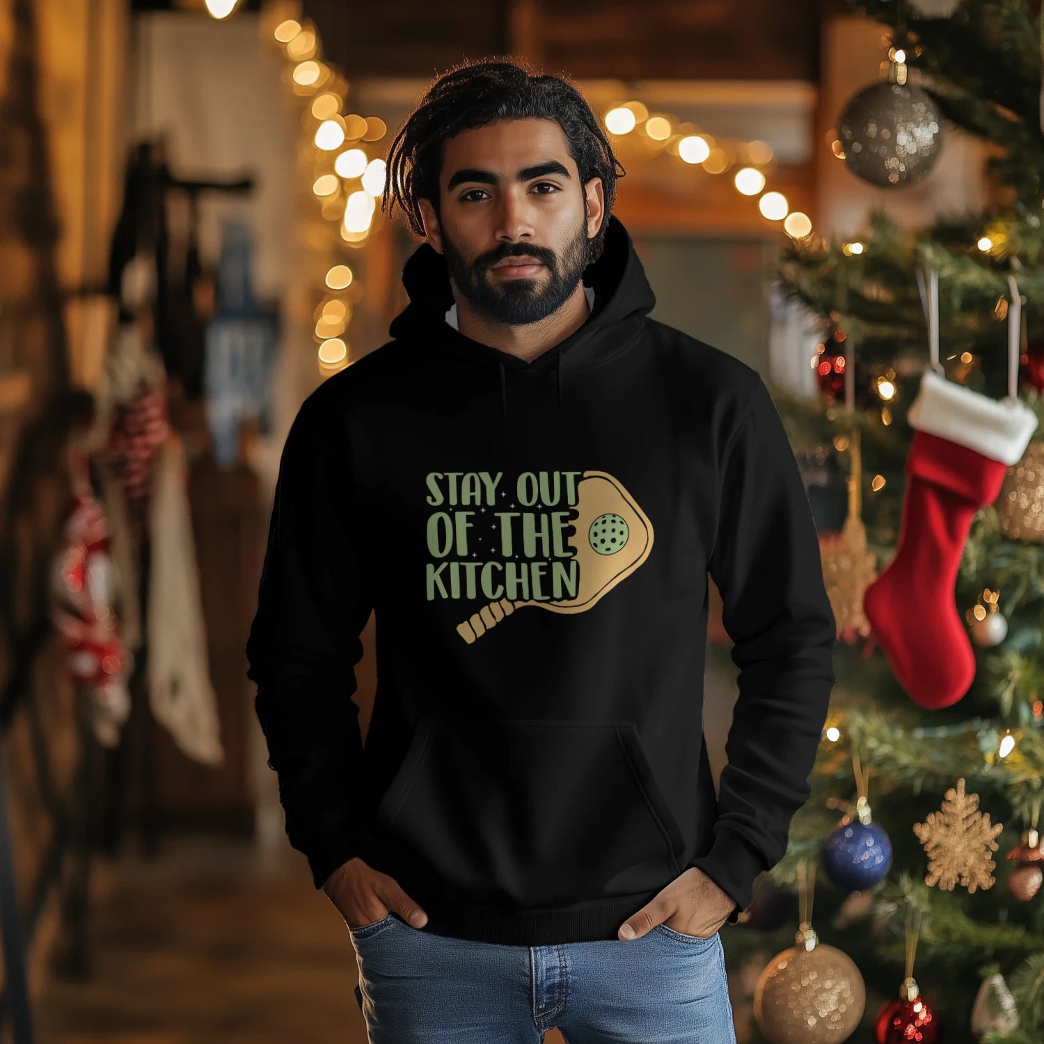 Stay Out of the Kitchen Pickleball Men’s Hoodie – Funny Gift