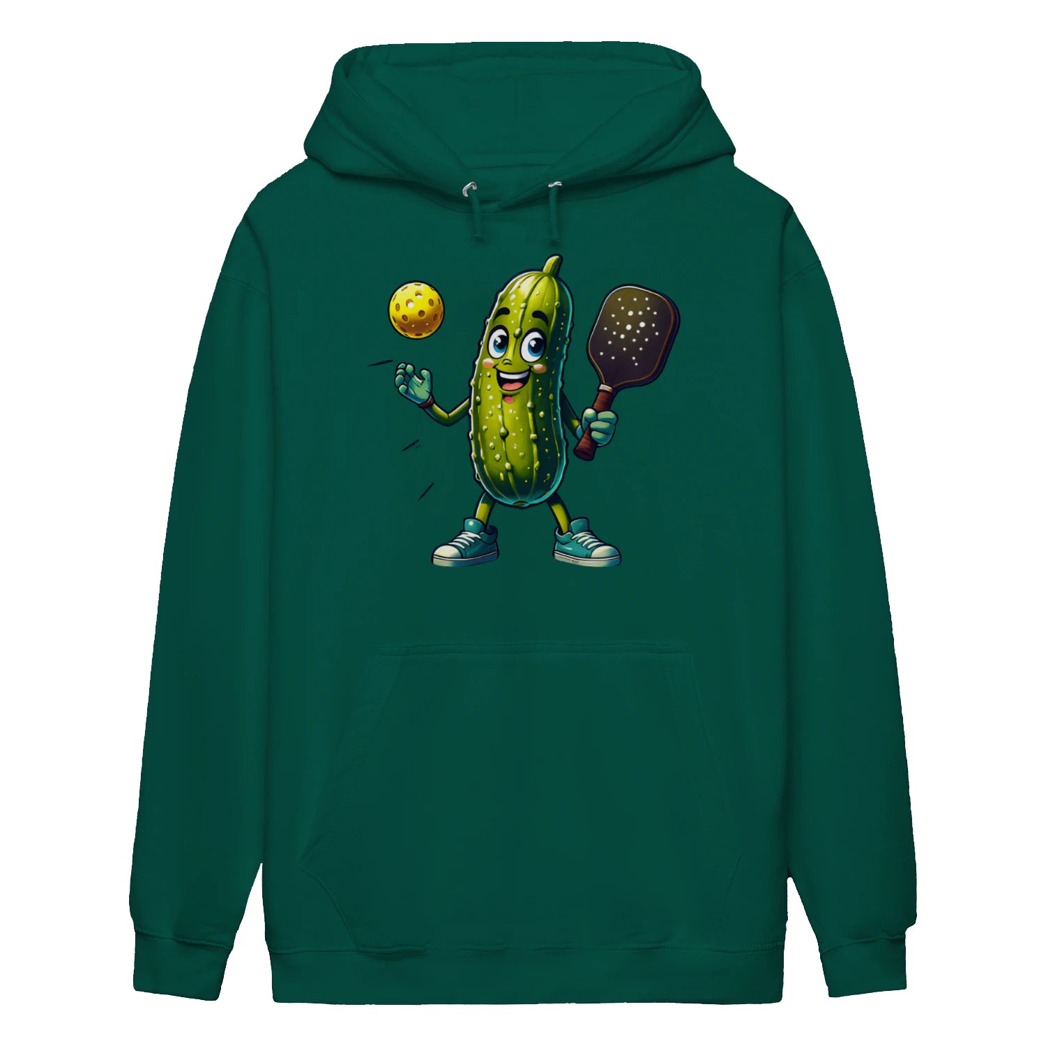funny pickle pickleball player cartoon Women’s Hoodie – Funny Gift