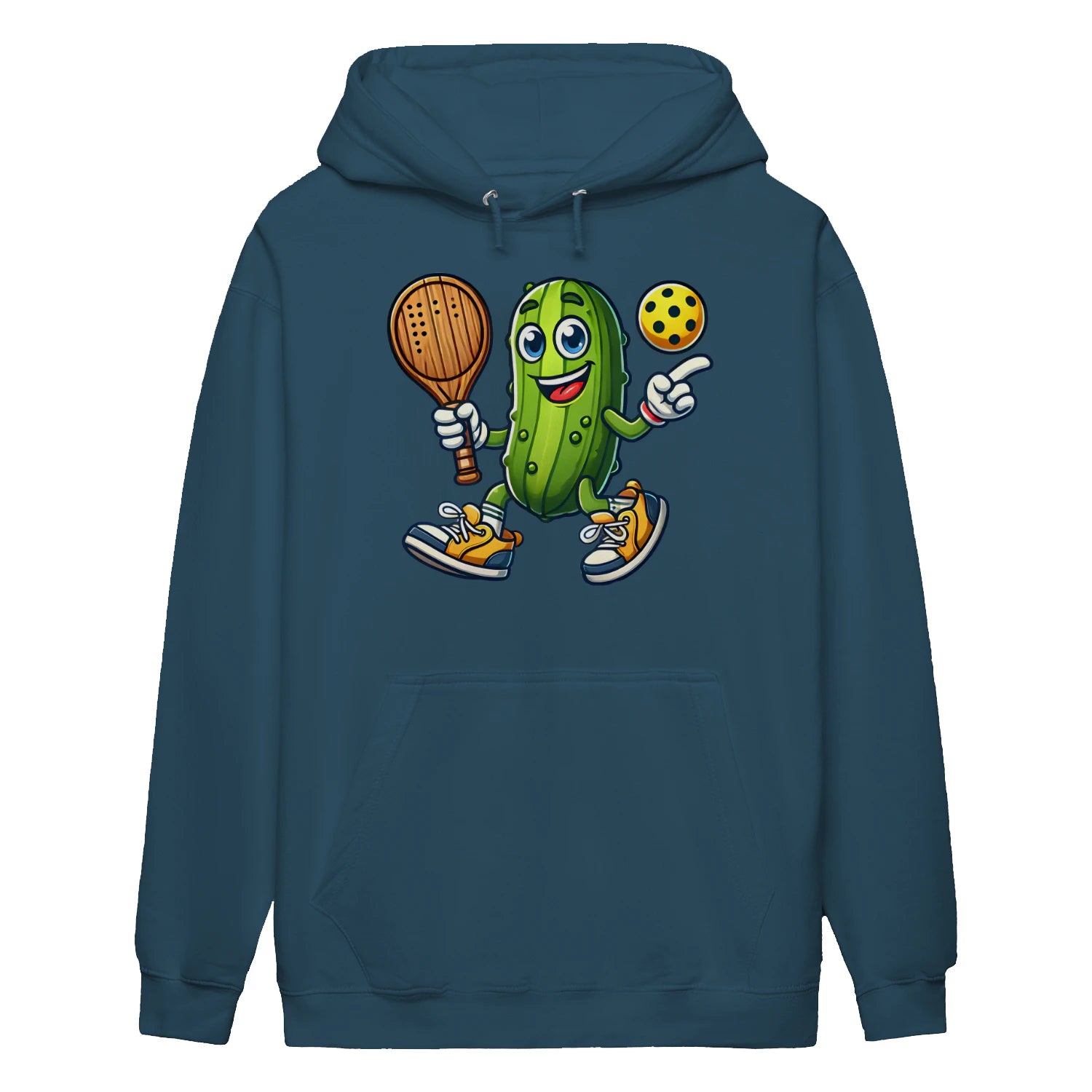 funny pickle pickleball player cartoon Women’s Hoodie – Funny Gift