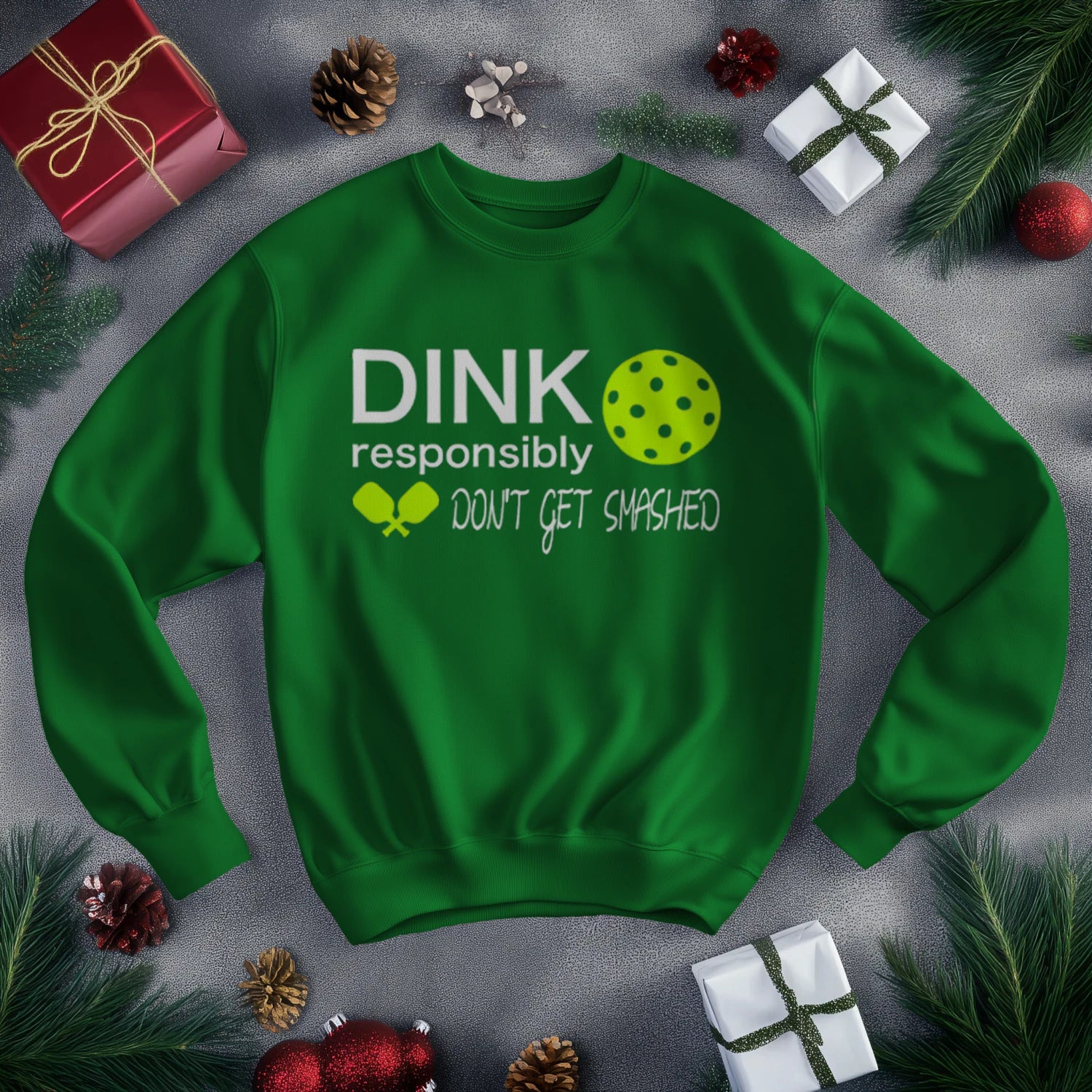 Dink Responsibly Pickleball Men’s Sweatshirt – Funny Gift