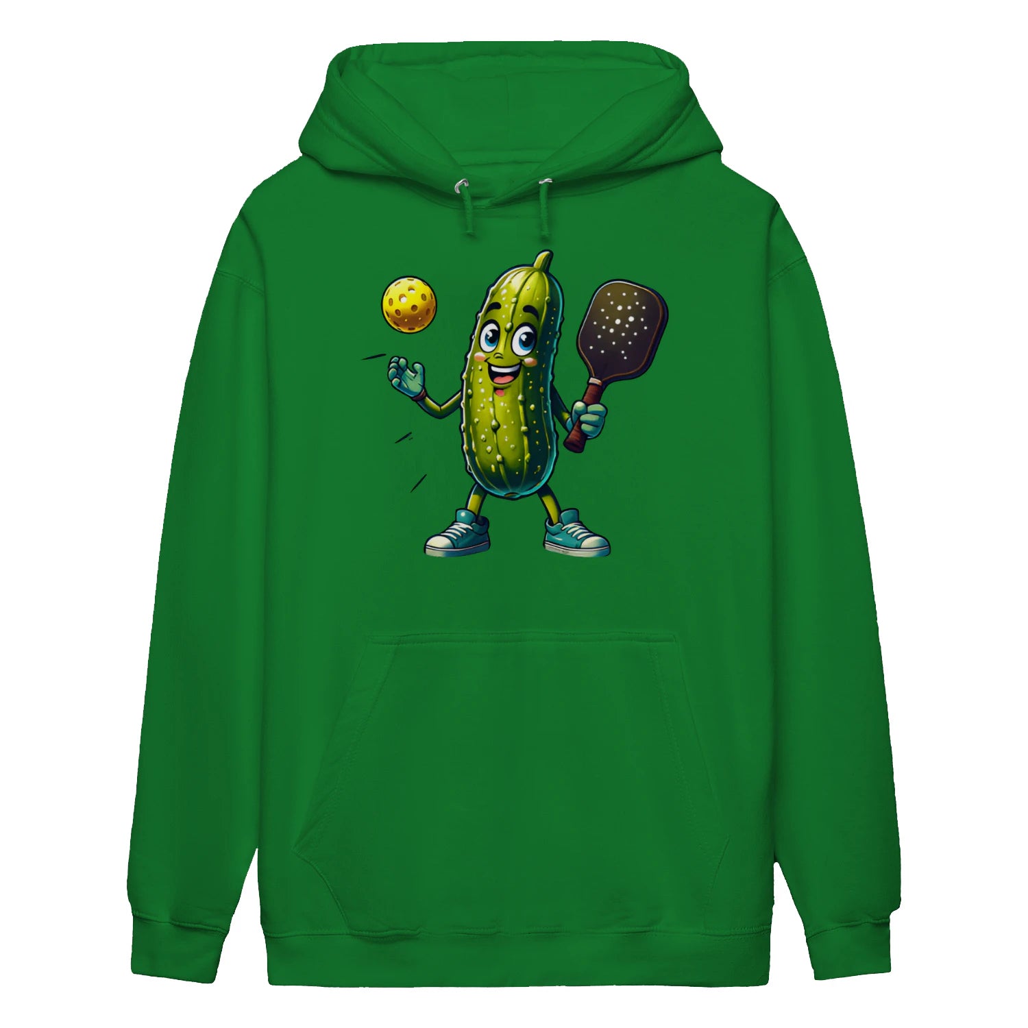 funny pickle pickleball player cartoon Women’s Hoodie – Funny Gift