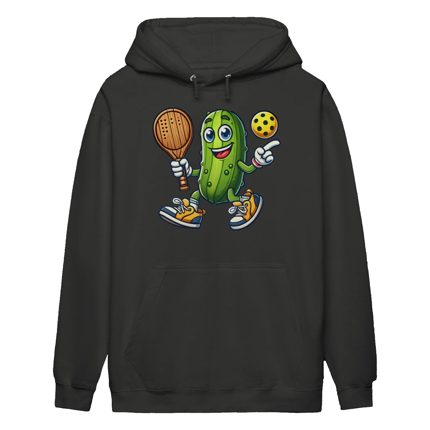 funny pickle pickleball player cartoon Women’s Hoodie – Funny Gift