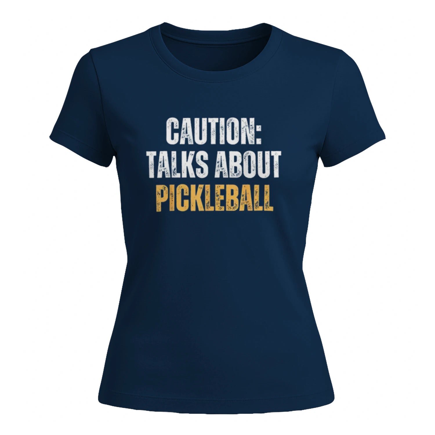 Caution: Talks About Pickleball for Women’s T-Shirt – Funny Gift