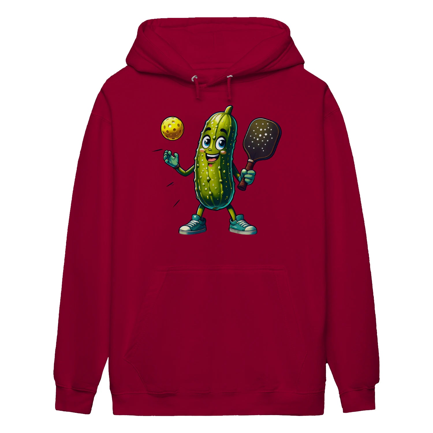 funny pickle pickleball player cartoon Women’s Hoodie – Funny Gift