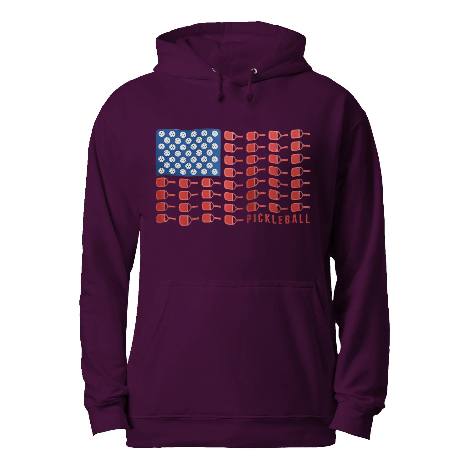 American Flag Pickleball Men’s Hoodie – Funny Gift
